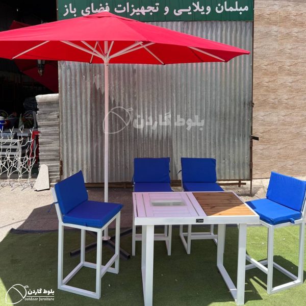 چتر باغی پایه وسط آلومینیومی هشت ضلعی