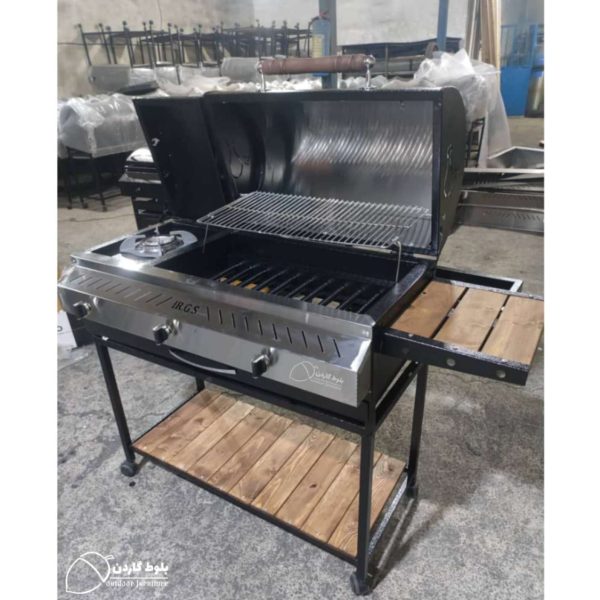باربیکیو عرض 80 + اجاق کنار (نما استیل)