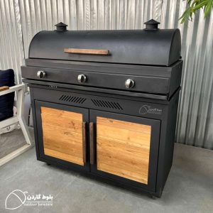باربیکیو گازی ذغالی عرض 100 کابینت دار