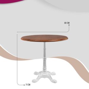 میز گرد پایه چدنی کافه مدل آنتیک
