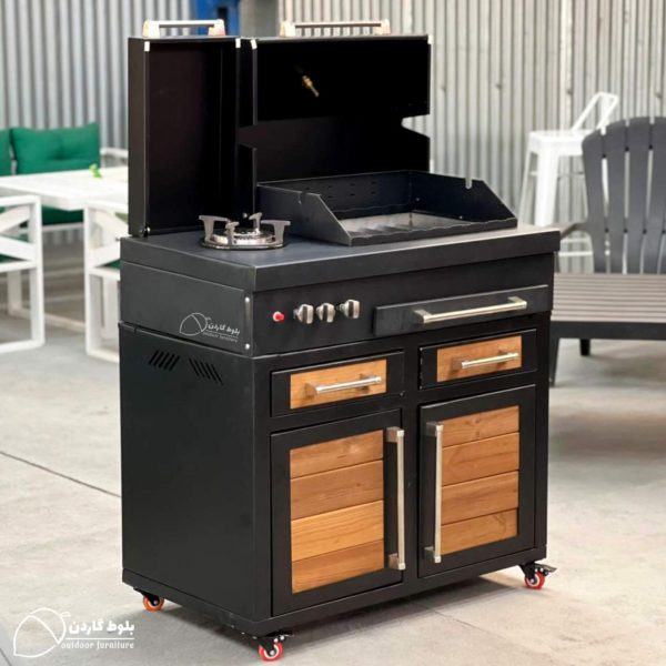 باربیکیو استیل عرض 90 خوراکپز دار کابینتی مدل کانادایی