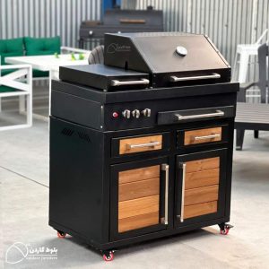 باربیکیو استیل عرض 90 خوراکپز دار کابینتی مدل کانادایی