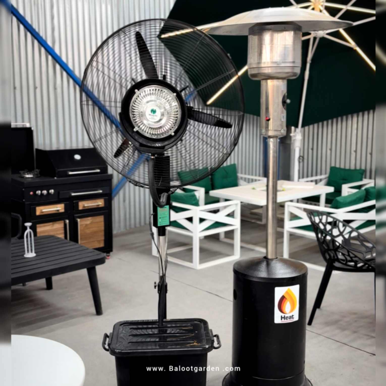 پکیج پنکه مه پاش + بخاری قارچی