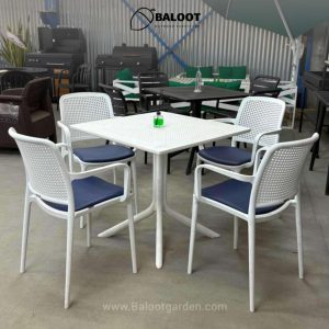 میز و صندلی پلیمری نظری مدل مونیکا