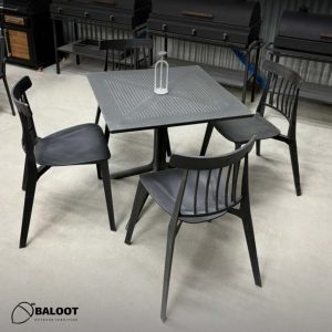 میز و صندلی پلیمری نظری مدل کویین