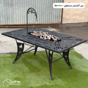 آتشدان گازی مستطیل ۱۵۰×۱۰۰ cm